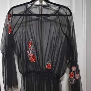 Long Tulle Over-Shirt